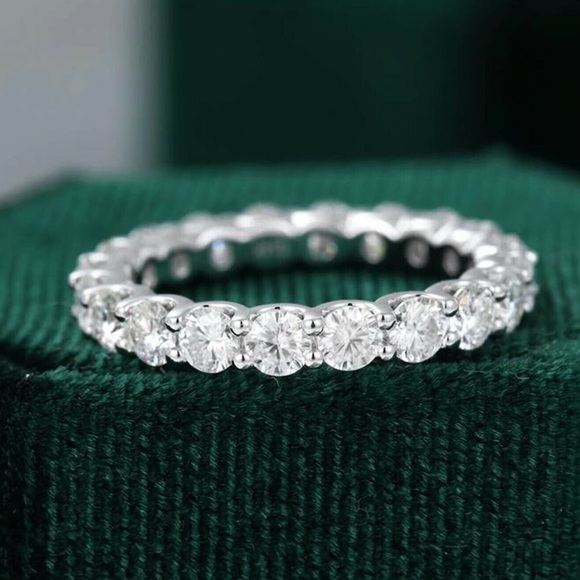 NEW Sterling Silver Full Eternity Wedding Ring - Picture 5 of 5